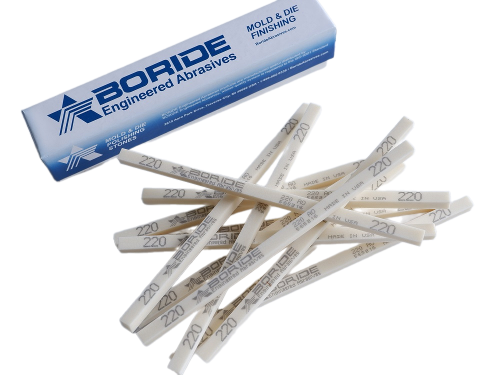 Combo 12pcs Đá đánh bóng Boride AO kích thước 1/4  X 1/4  X 6 grit 220