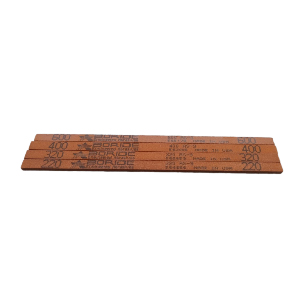 Combo 4pcs Đá đánh bóng Boride AS-9 kích thước 1/8  X 1/4  X 6 (Gồm 4 grit: 220, 320, 400, 600)