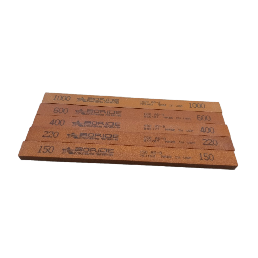 Combo 5pcs Đá đánh bóng Boride AS-9 kích thước 1/4  X 1/2  X 6 (Gồm 5 grit: 150, 220, 400, 600, 1000)
