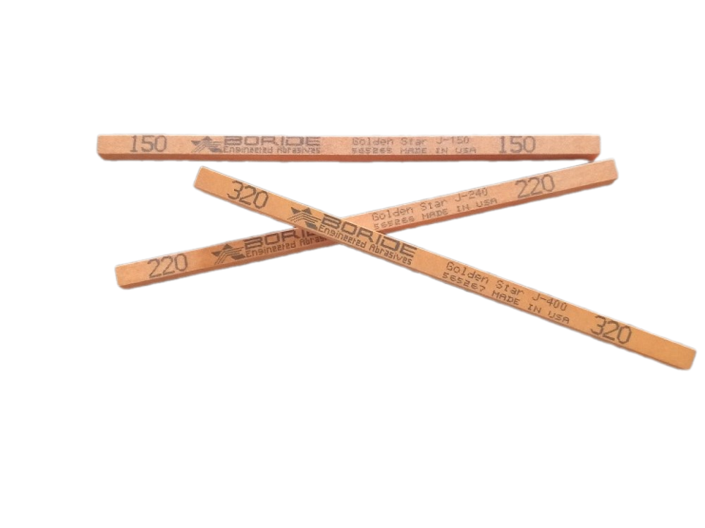 Combo 3pcs Đá đánh bóng Boride GOLDEN STAR kích thước 1/4  X 1/4  X 6 (Gồm 3 grit: 150, 220, 320)