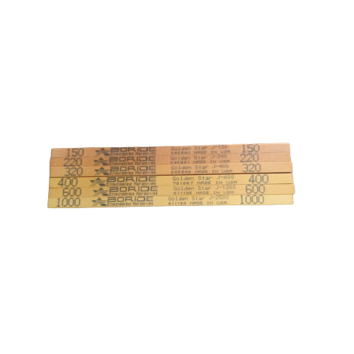 Combo 6pcs Đá đánh bóng Boride GOLDEN STAR kích thước 1/8  X 1/4  X 6 (Gồm 6 grit: 150, 220, 320, 400, 600, 1000)